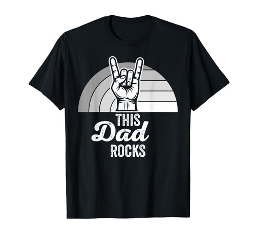 This Dad Rocks Hand Gesture T-Shirt - Trendy Graphic Unisex - T-Shirt, Sweatshirt, Hoodie