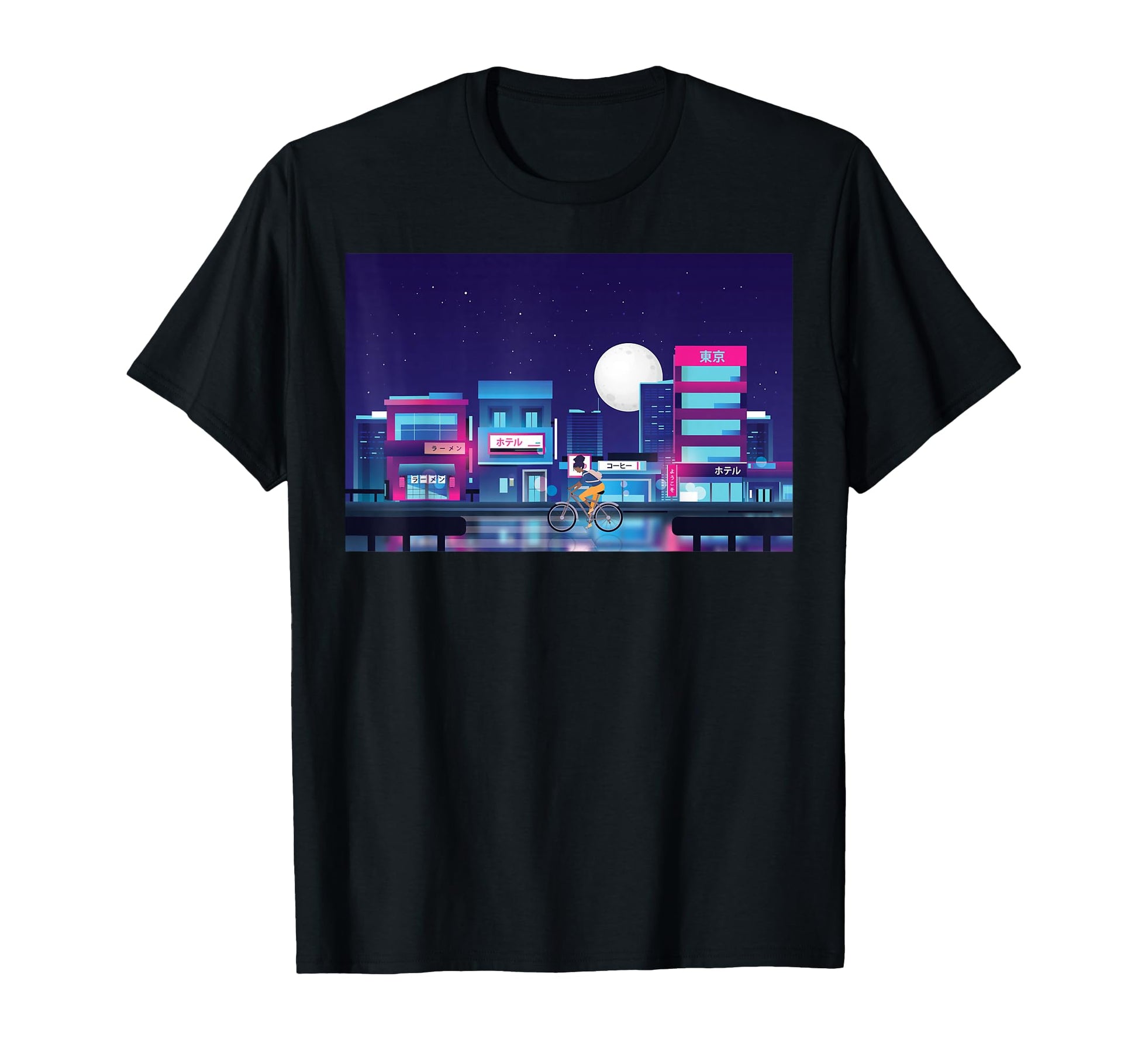 Manga Anime Vaporwave Aesthetic Biker T-Shirt - Unique Graphic for Adults - T-Shirt, Sweatshirt, Hoodie