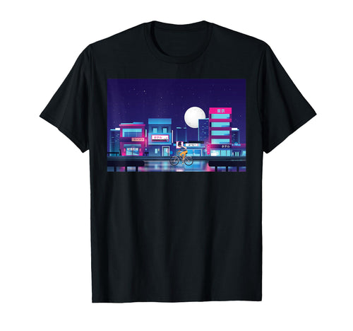 Manga Anime Vaporwave Aesthetic Biker T-Shirt - Unique Graphic for Adults - T-Shirt, Sweatshirt, Hoodie