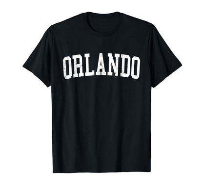 Orlando Fl Distressed White Varsity T-Shirt - Aesthetic Graphic Unisex - T-Shirt, Sweatshirt, Hoodie