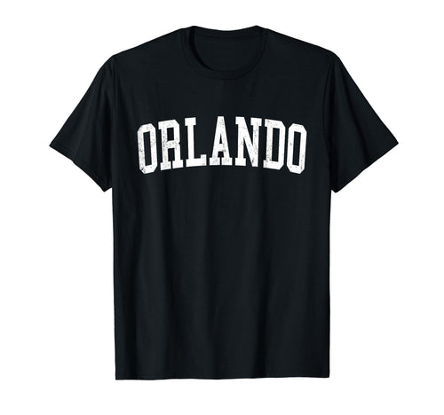 Orlando Fl Distressed White Varsity T-Shirt - Aesthetic Graphic Unisex - T-Shirt, Sweatshirt, Hoodie