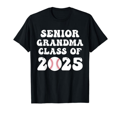 Class 2025 Baseball Grandma Senior T-Shirt - Aesthetic Graphic for Adults - T-Shirt, Sweatshirt, Hoodie
