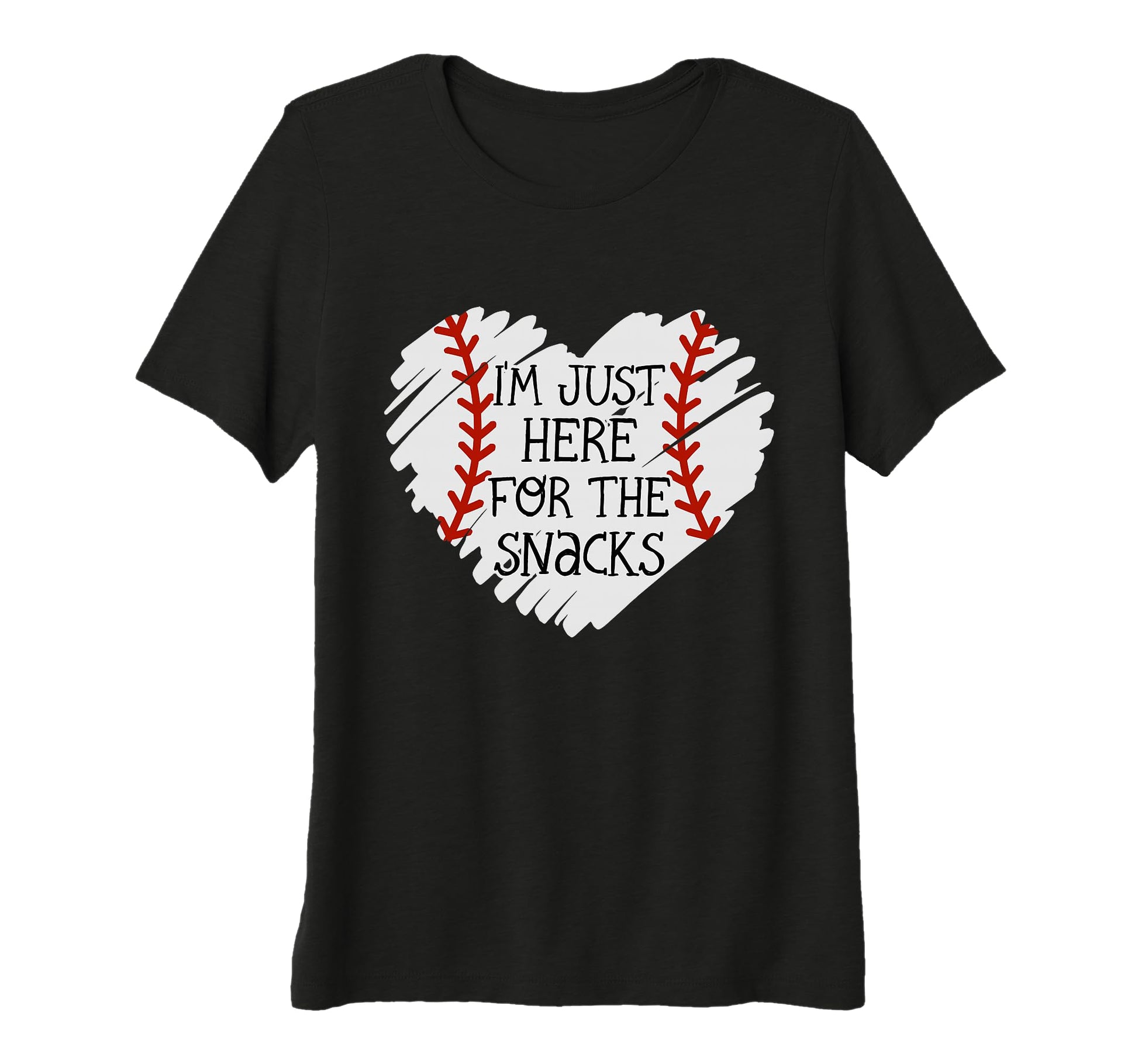 Im Just Here Snacks Baseball Sister T-Shirt - Novelty Apparel for Adults - T-Shirt, Sweatshirt, Hoodie