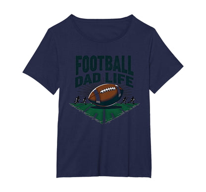 Football Dad Life Proud Father Game T-Shirt - Minimalist Print Men Women - T-Shirt, Sweatshirt, Hoodie