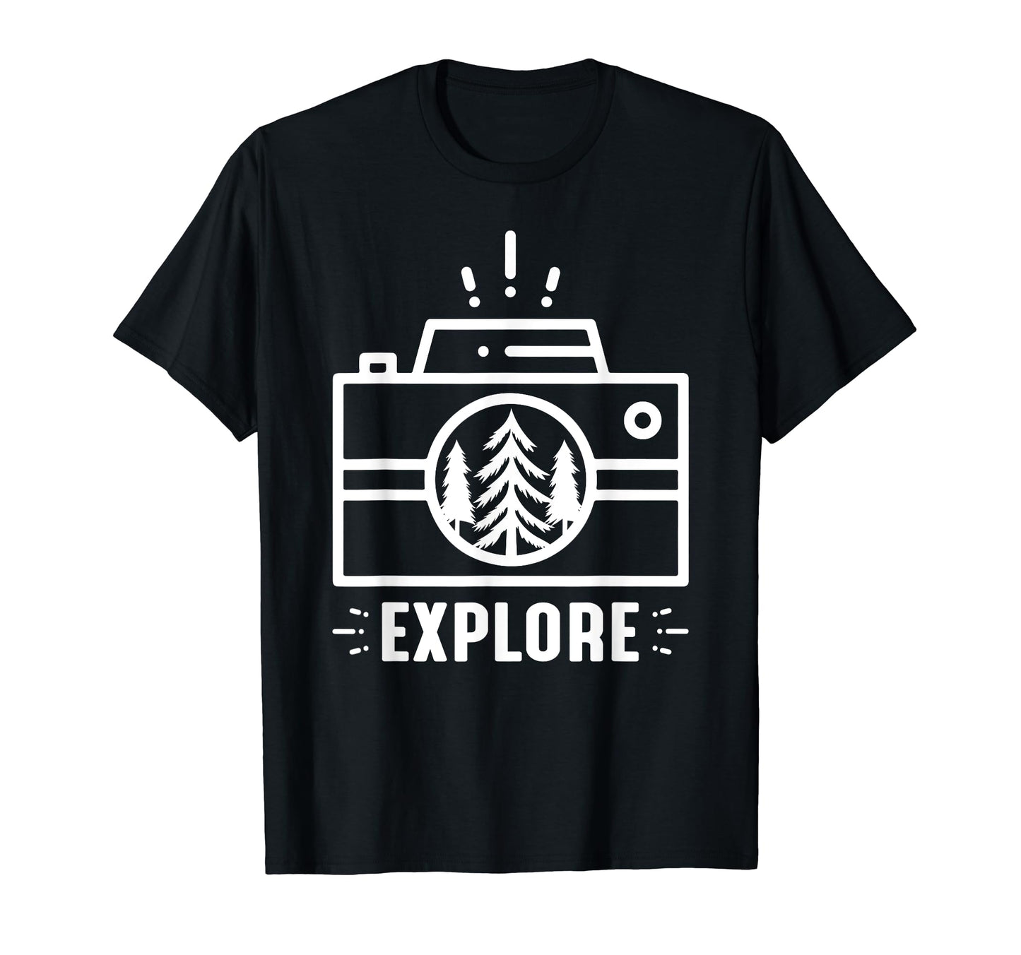 Explore Camera Lense Photography T-Shirt - Unique Graphic Unisex - T-Shirt, Sweatshirt, Hoodie