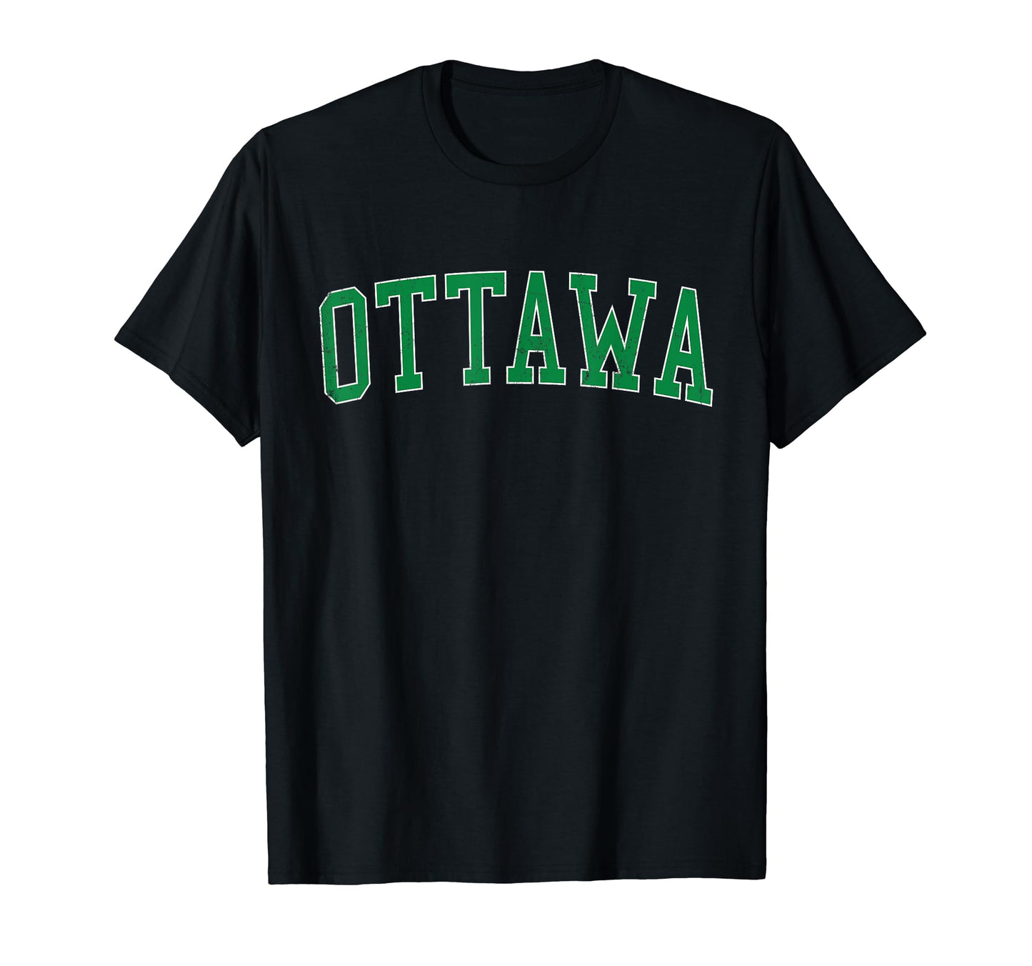 Ottawa Ks Distressed Green Varsity T-Shirt - Unique Graphic Unisex - T-Shirt, Sweatshirt, Hoodie