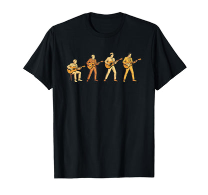 Rock Music Evolution Silhouette T-Shirt - Custom Art Print Men Women - T-Shirt, Sweatshirt, Hoodie