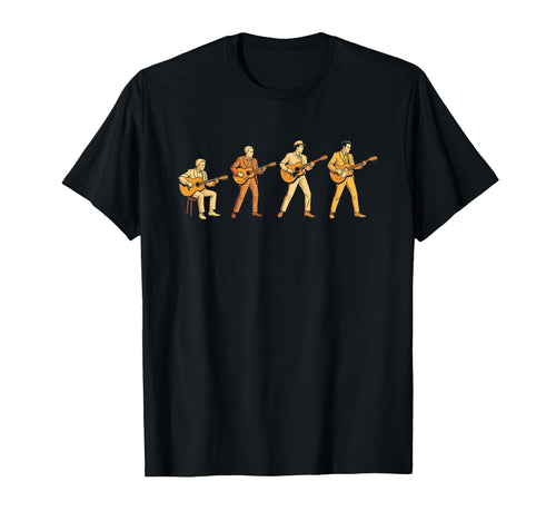 Rock Music Evolution Silhouette T-Shirt - Custom Art Print Men Women - T-Shirt, Sweatshirt, Hoodie