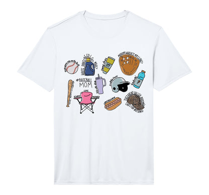 Baseball Mom Baseball Mama T-Shirt - Fun Novelty Design for Adults - T-Shirt, Sweatshirt, Hoodie