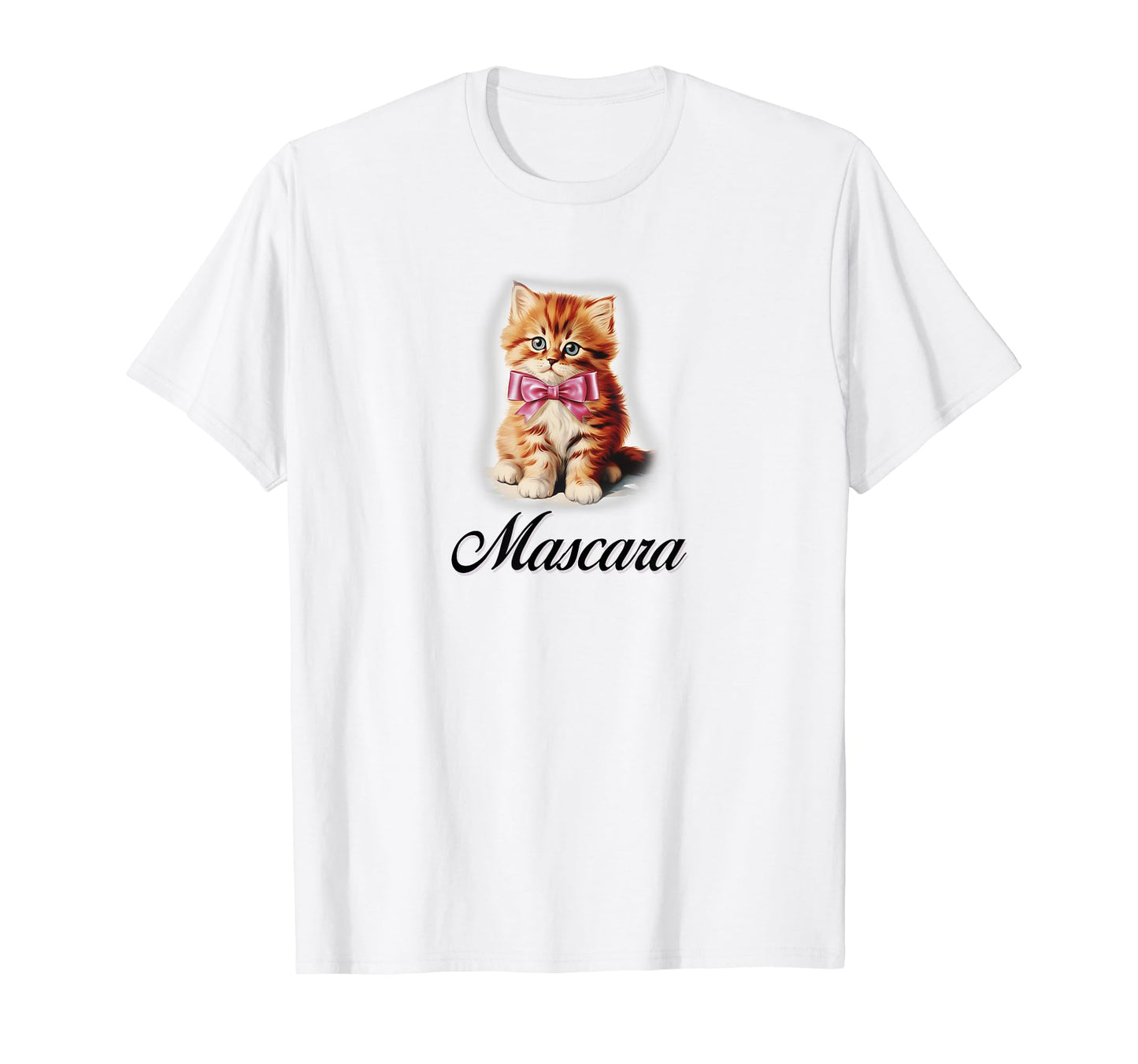 Mascara Cat Coquette Bow Girlcore Y2K T-Shirt - Fun Novelty Design Unisex - T-Shirt, Sweatshirt, Hoodie