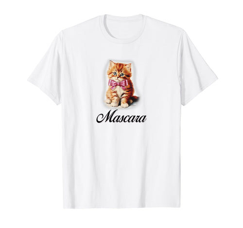 Mascara Cat Coquette Bow Girlcore Y2K T-Shirt - Fun Novelty Design Unisex - T-Shirt, Sweatshirt, Hoodie