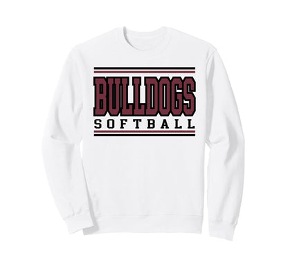 Bulldogs Softball Mom Game Day Sweatshirt - Minimalist Print Men Women - T-Shirt, Sweatshirt, Hoodie
