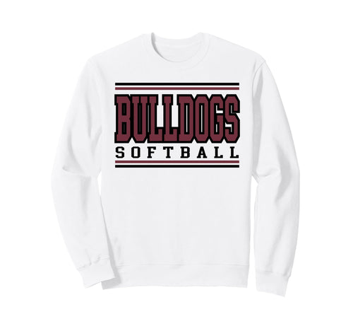 Bulldogs Softball Mom Game Day Sweatshirt - Minimalist Print Men Women - T-Shirt, Sweatshirt, Hoodie