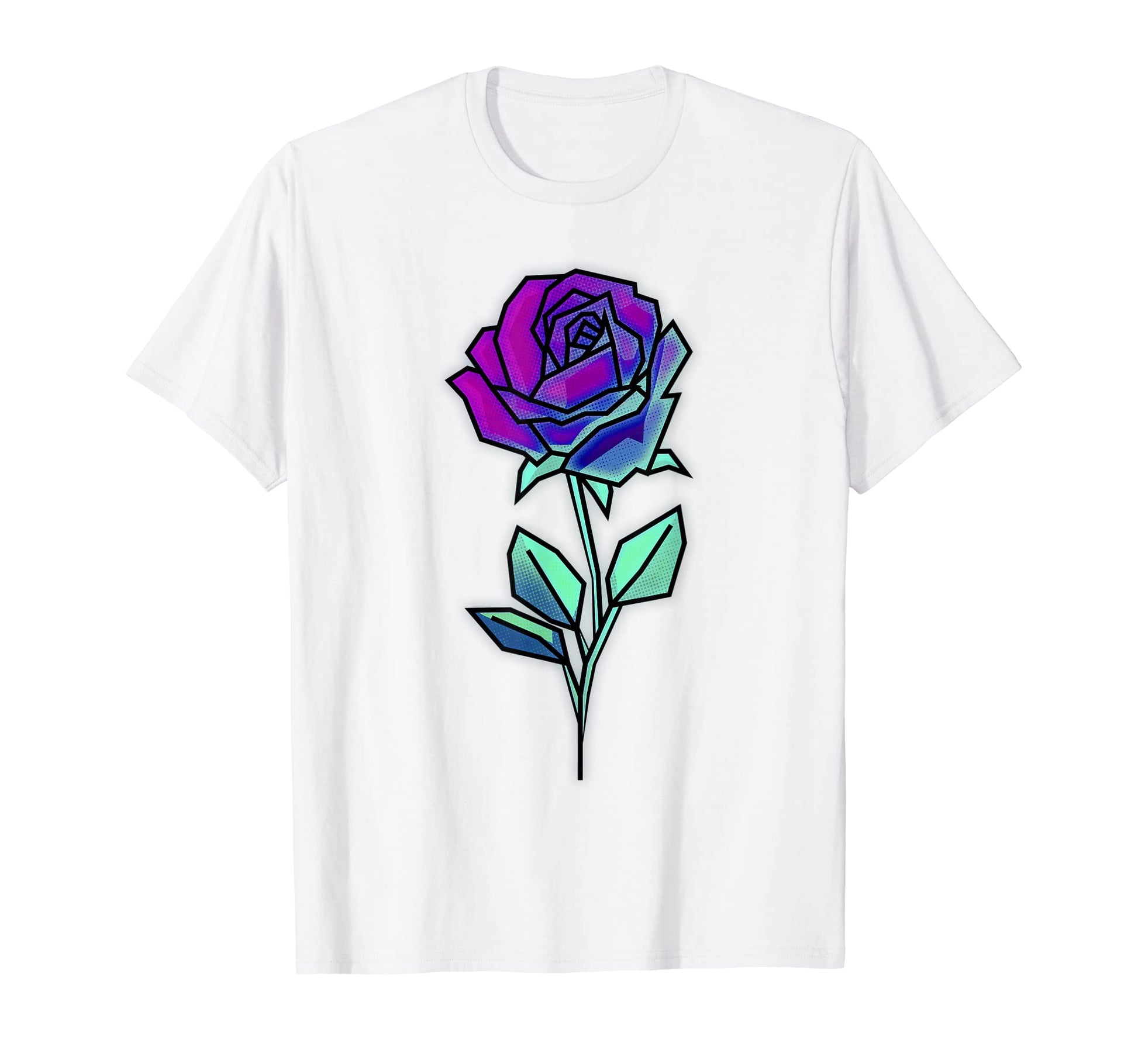 Cyber Aesthetic Rose Futurism Vaporwave T-Shirt - Trendy Graphic Unisex - T-Shirt, Sweatshirt, Hoodie