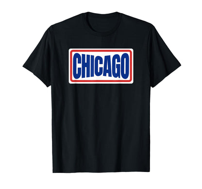 Fun Chicago Blue Red Throwback T-Shirt - Casual Everyday Wear Unisex - T-Shirt, Sweatshirt, Hoodie