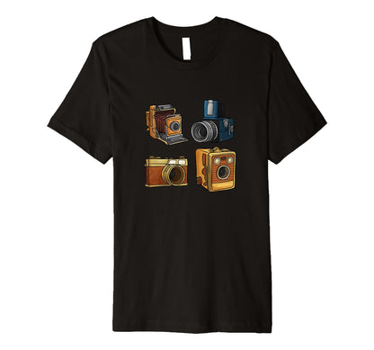 Photography Lovers Camera Set T-Shirt - Aesthetic Graphic Men Women - T-Shirt, Sweatshirt, Hoodie