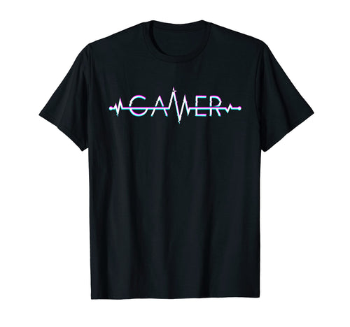 Gamer Heartbeat Video Games 80S T-Shirt - Fun Novelty Design Unisex - T-Shirt, Sweatshirt, Hoodie