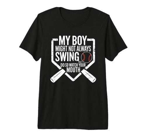 Funny Baseball Parent Swing Joke Tri Blend T-Shirt - Graphic Print Unisex - T-Shirt, Sweatshirt, Hoodie
