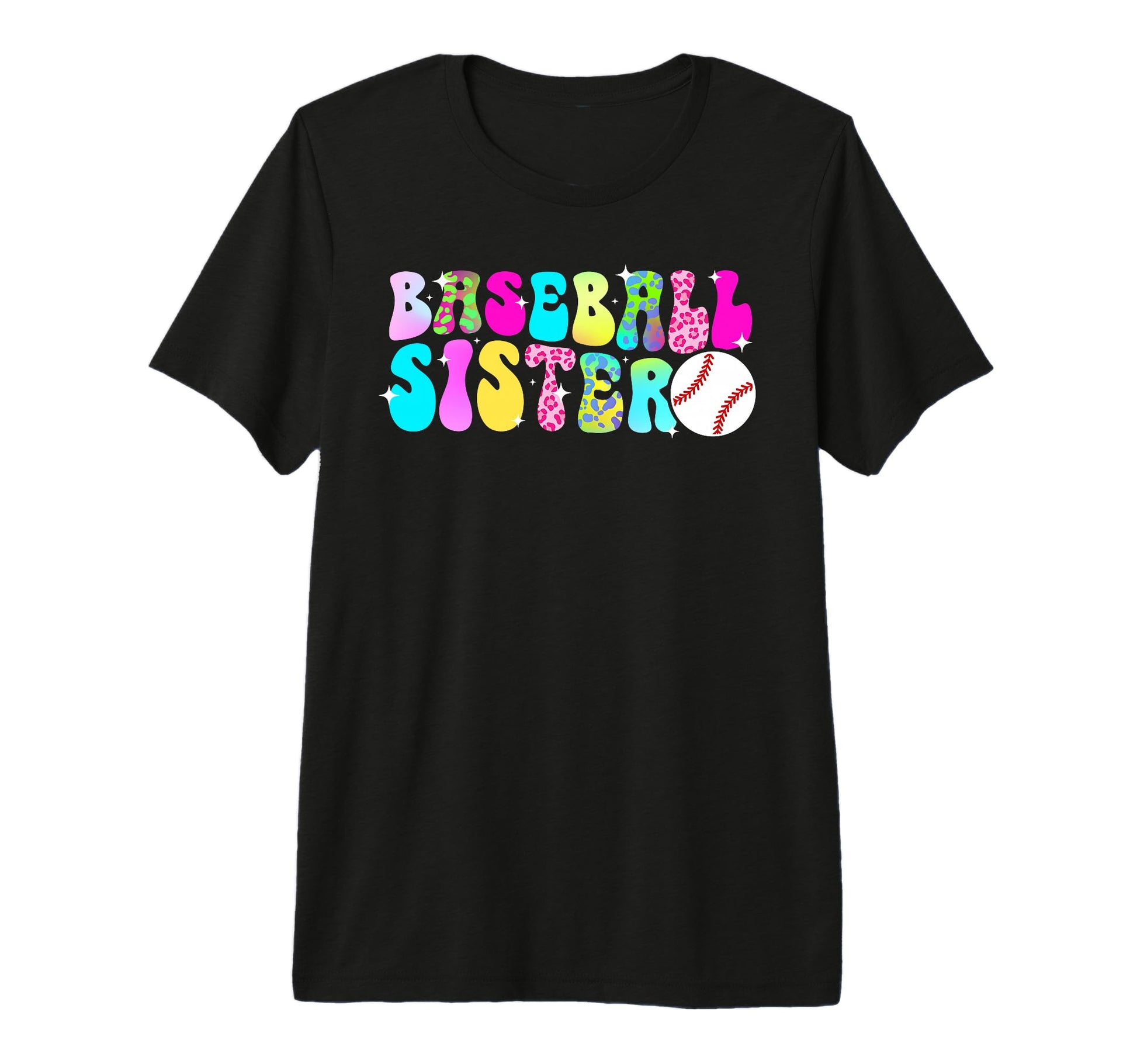 Baseball Sister Baseball Player Groovy T-Shirt - Graphic Print for Adults - T-Shirt, Sweatshirt, Hoodie