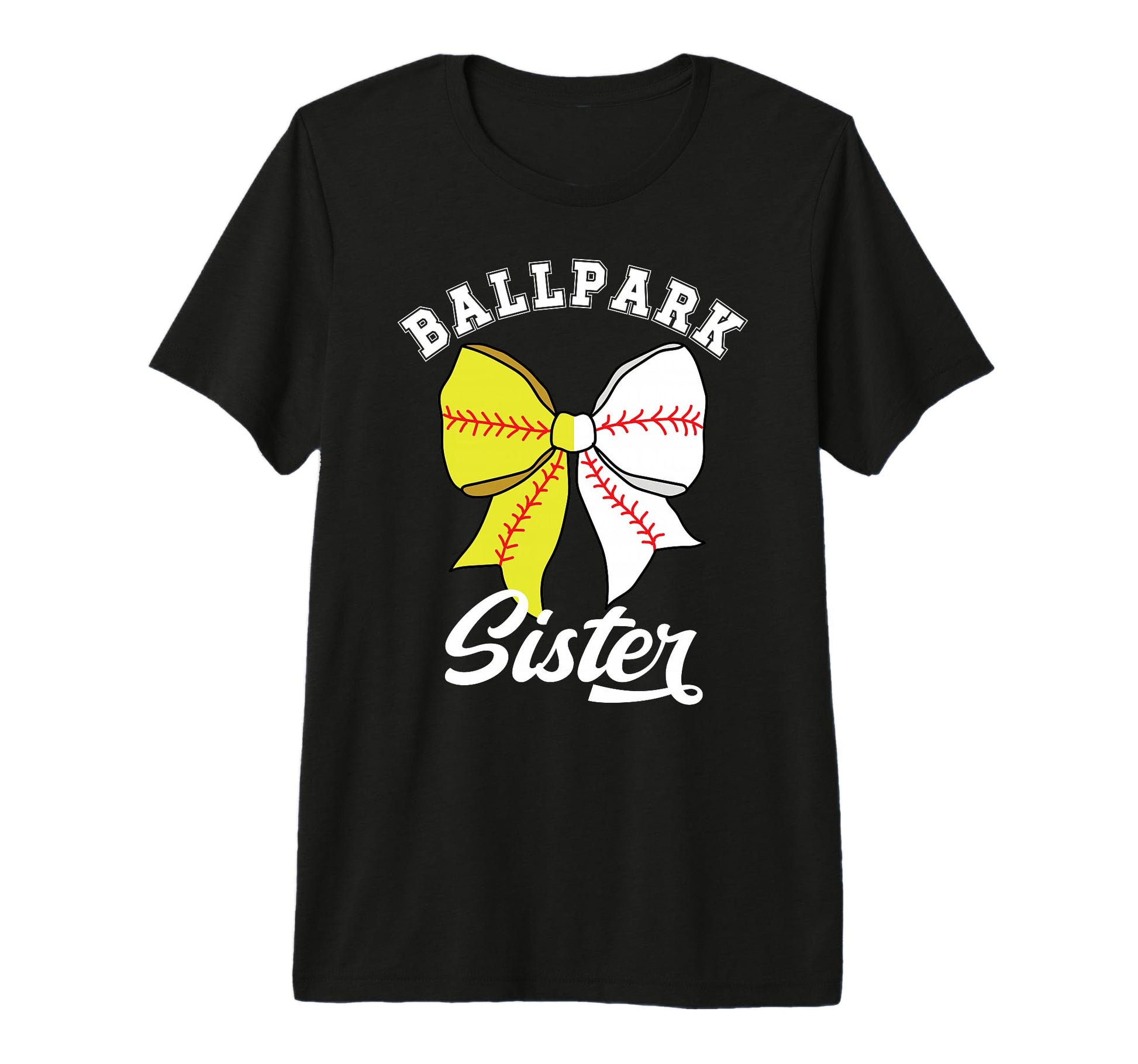 Ballpark Sister Coquette Baseball T-Shirt - Graphic Print Men Women - T-Shirt, Sweatshirt, Hoodie