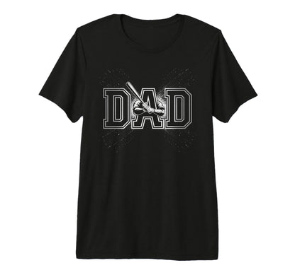 Mens Baseball Dad Awesome Papa Fathers T-Shirt - Graphic Print Men Women - T-Shirt, Sweatshirt, Hoodie