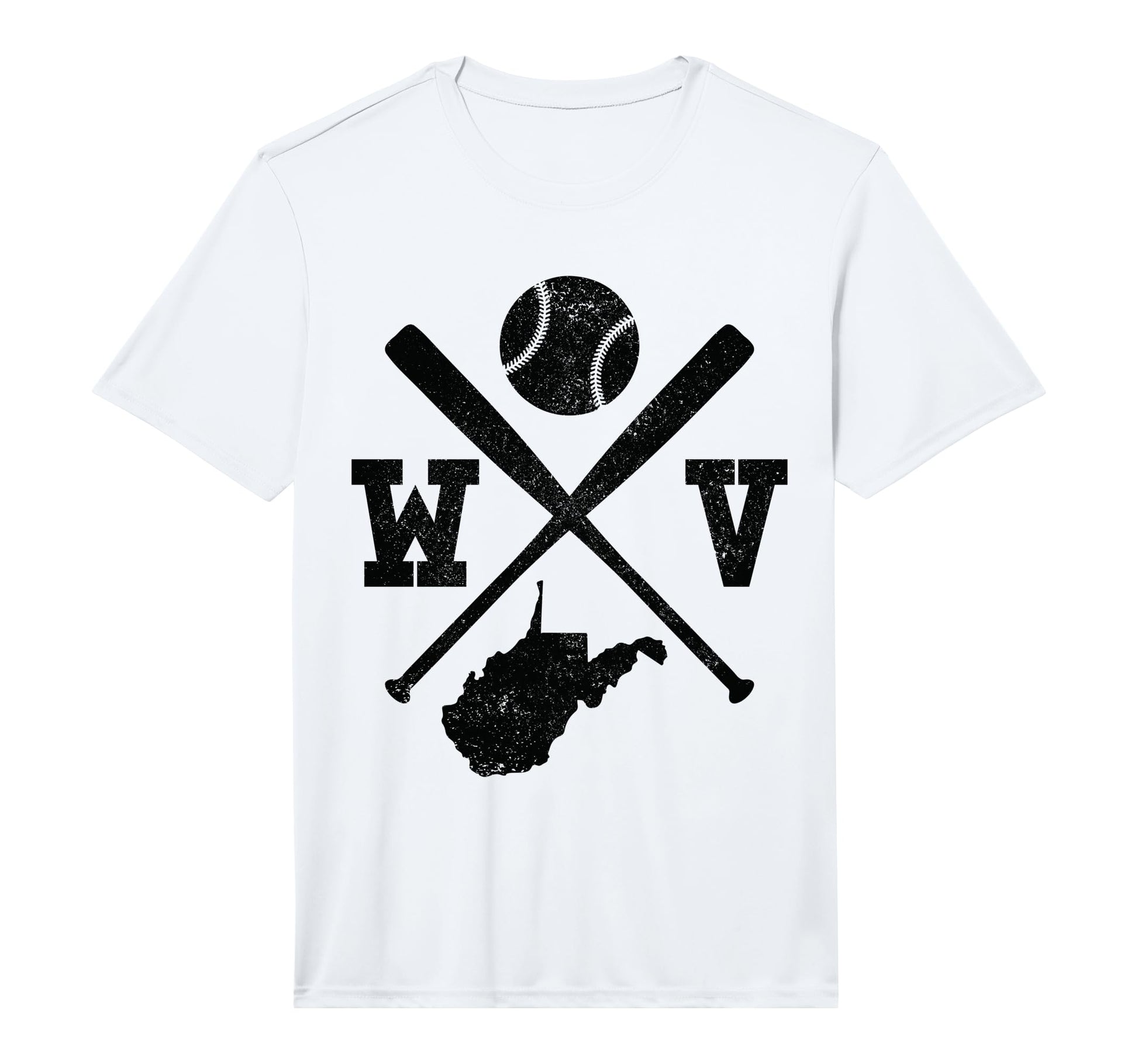 Mens Wv Usa State Baseball Player T-Shirt - Novelty Apparel for Adults - T-Shirt, Sweatshirt, Hoodie