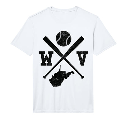 Mens Wv Usa State Baseball Player T-Shirt - Novelty Apparel for Adults - T-Shirt, Sweatshirt, Hoodie