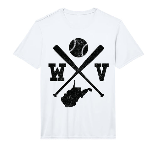 Mens Wv Usa State Baseball Player T-Shirt - Novelty Apparel for Adults - T-Shirt, Sweatshirt, Hoodie