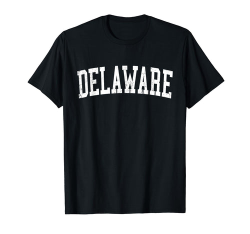 Delaware Oh Distressed White Varsity T-Shirt - Aesthetic Graphic Men Women - T-Shirt, Sweatshirt, Hoodie