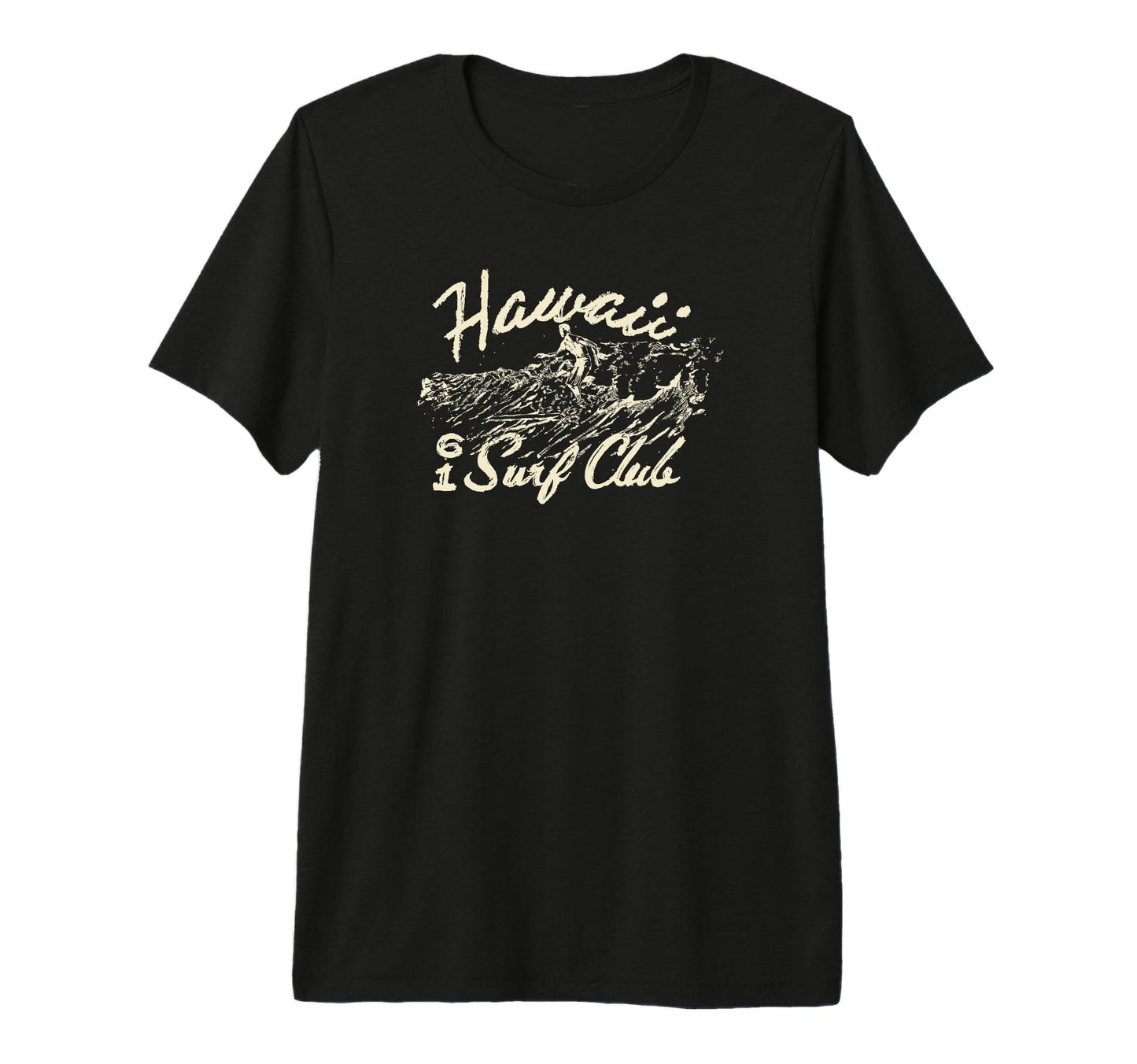 Trendy Hawaii Surf Club Logo Tri T-Shirt - Minimalist Print for Adults - T-Shirt, Sweatshirt, Hoodie