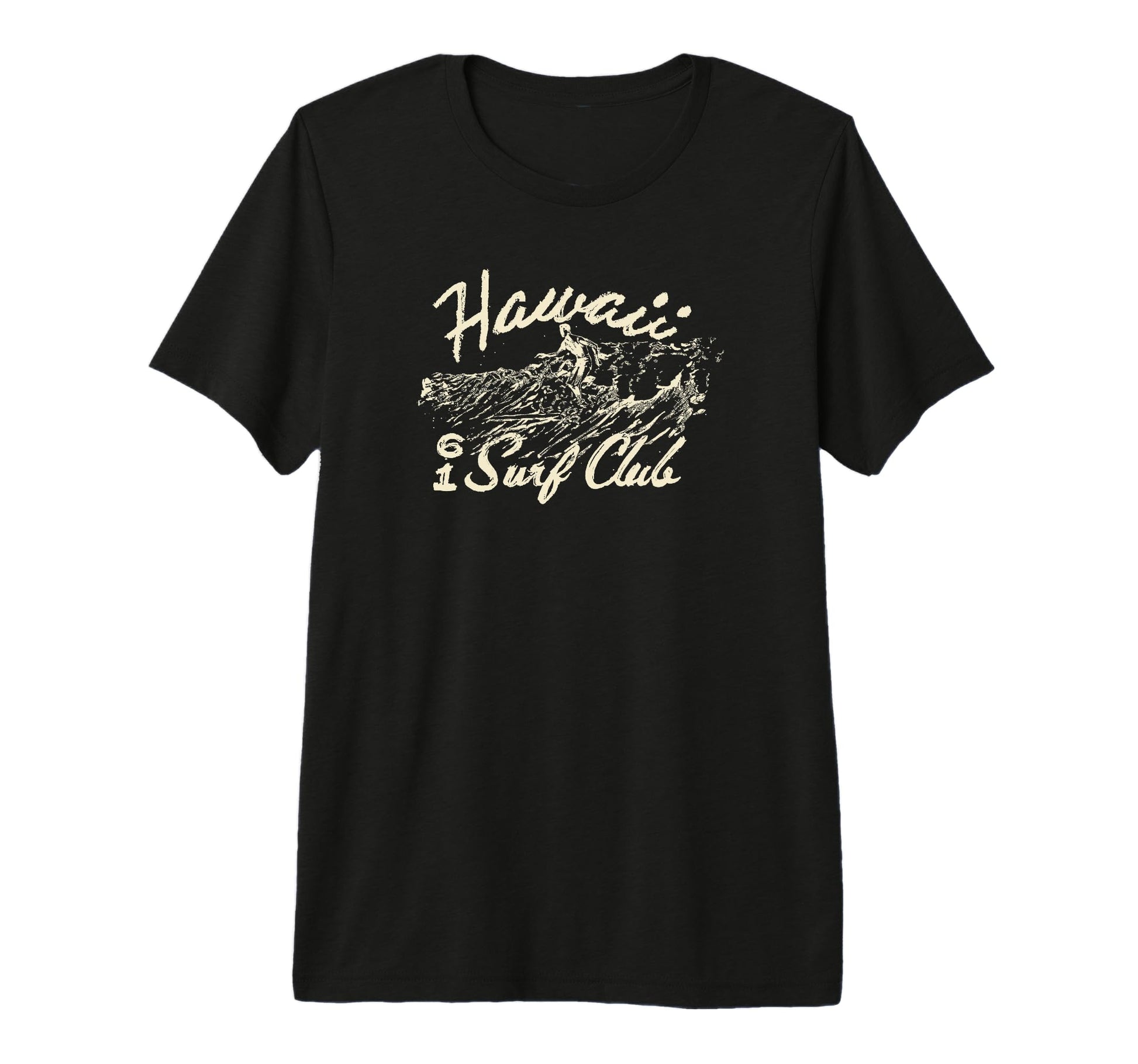 Trendy Hawaii Surf Club Logo Tri T-Shirt - Minimalist Print for Adults - T-Shirt, Sweatshirt, Hoodie