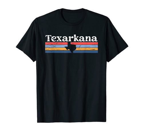 Texarkana Texas Tx Stripes State 70S T-Shirt - Trendy Graphic for Adults - T-Shirt, Sweatshirt, Hoodie
