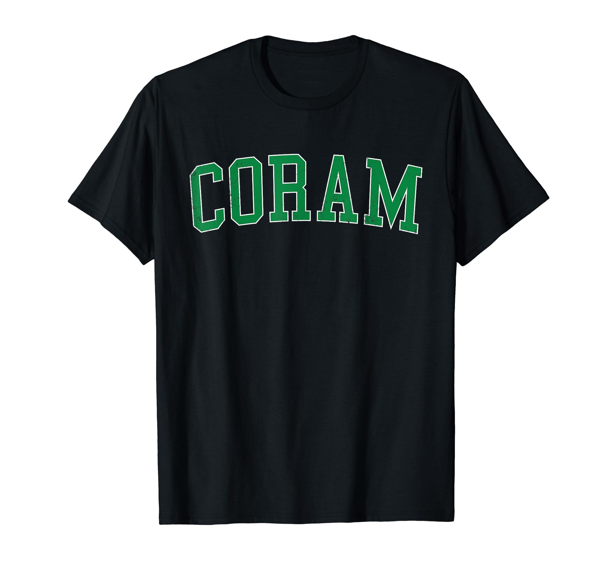 Coram Ny Distressed Green Varsity T-Shirt - Streetwear Style Men Women - T-Shirt, Sweatshirt, Hoodie