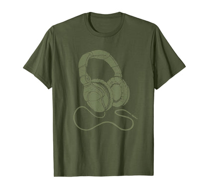 Hip Hop Dj Headphones Vinyl Earphones T-Shirt - Trendy Graphic Men Women - T-Shirt, Sweatshirt, Hoodie