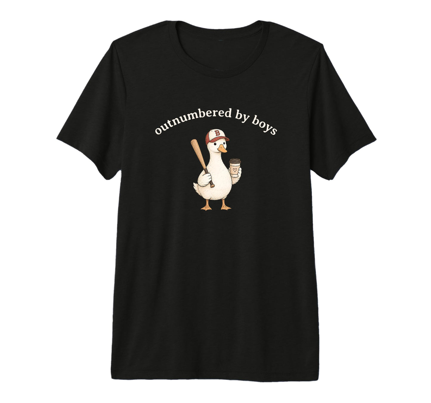 Outnumbered Funny Mom Goose Baseball Tri T-Shirt - Graphic Print Unisex - T-Shirt, Sweatshirt, Hoodie