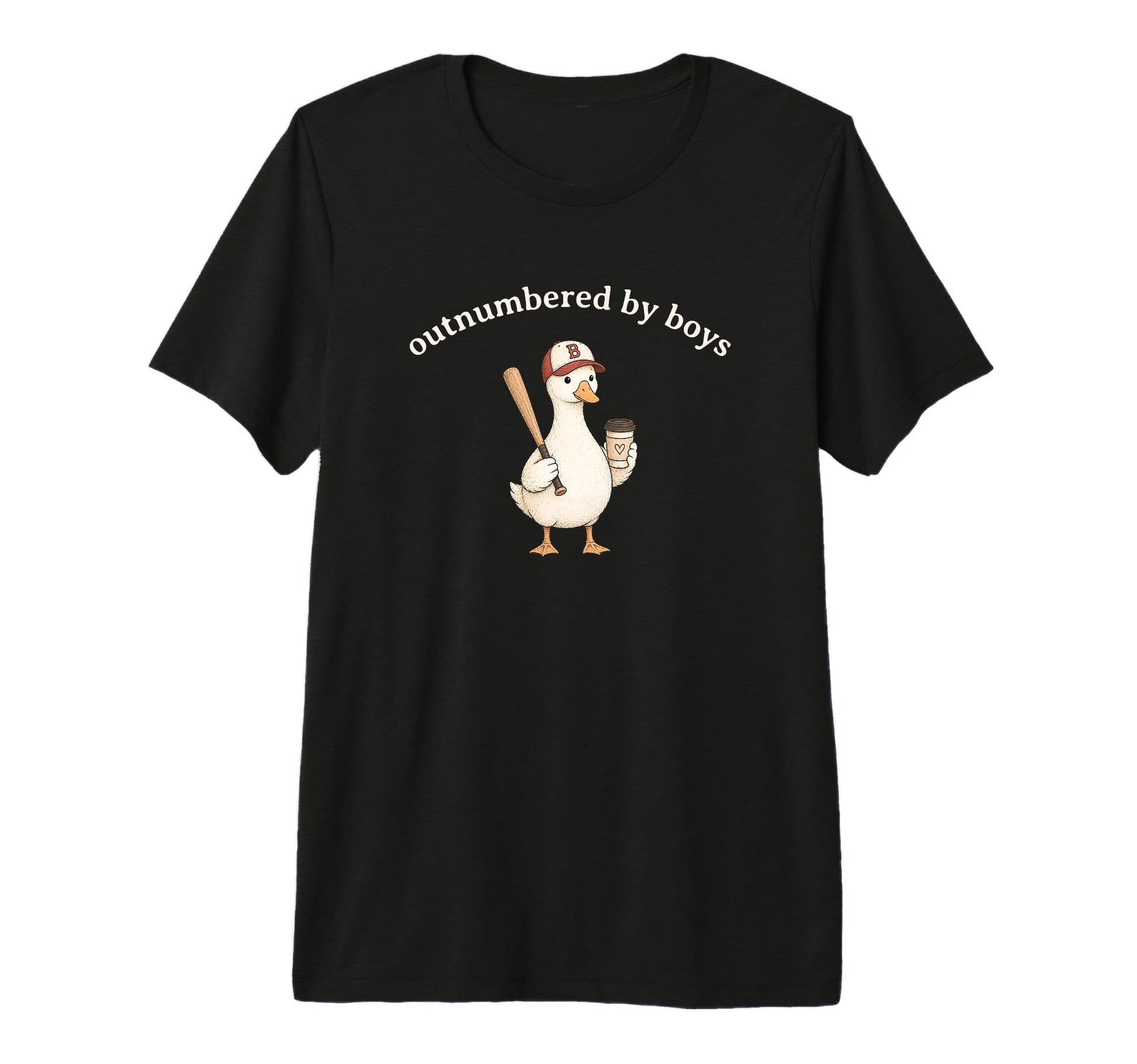 Outnumbered Funny Mom Goose Baseball Tri T-Shirt - Graphic Print Unisex - T-Shirt, Sweatshirt, Hoodie