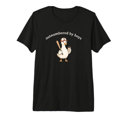 Outnumbered Funny Mom Goose Baseball Tri T-Shirt - Graphic Print Unisex - T-Shirt, Sweatshirt, Hoodie