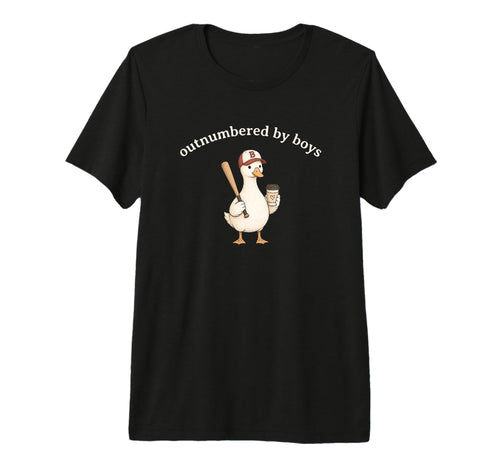 Outnumbered Funny Mom Goose Baseball Tri T-Shirt - Graphic Print Unisex - T-Shirt, Sweatshirt, Hoodie