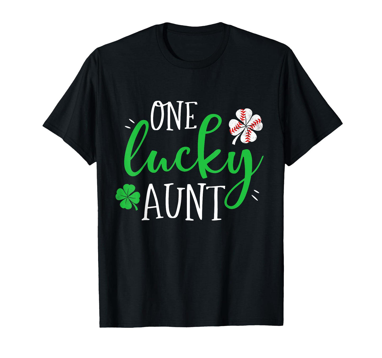 One Lucky Baseball Aunt Aunty T-Shirt - Novelty Apparel Men Women - T-Shirt, Sweatshirt, Hoodie