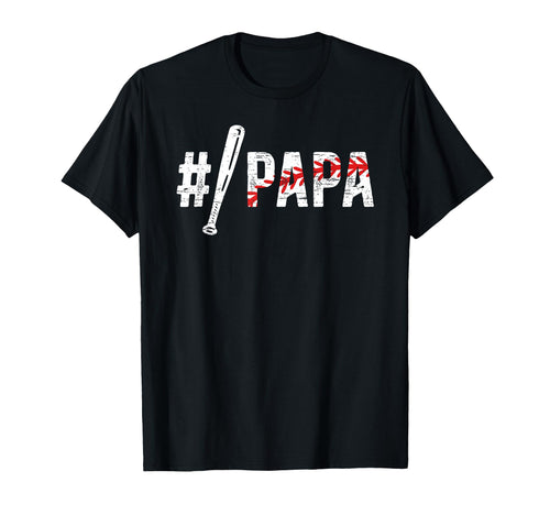 1 Papa Baseball Papa Baseball T-Shirt - Fun Novelty Design Men Women - T-Shirt, Sweatshirt, Hoodie