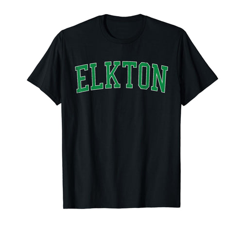 Elkton Md Distressed Green Varsity T-Shirt - Graphic Print for Adults - T-Shirt, Sweatshirt, Hoodie