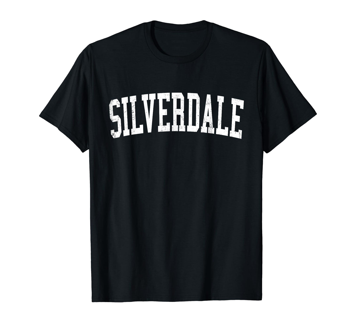 Silverdale Wa Distressed White Varsity T-Shirt - Custom Art Print Unisex - T-Shirt, Sweatshirt, Hoodie