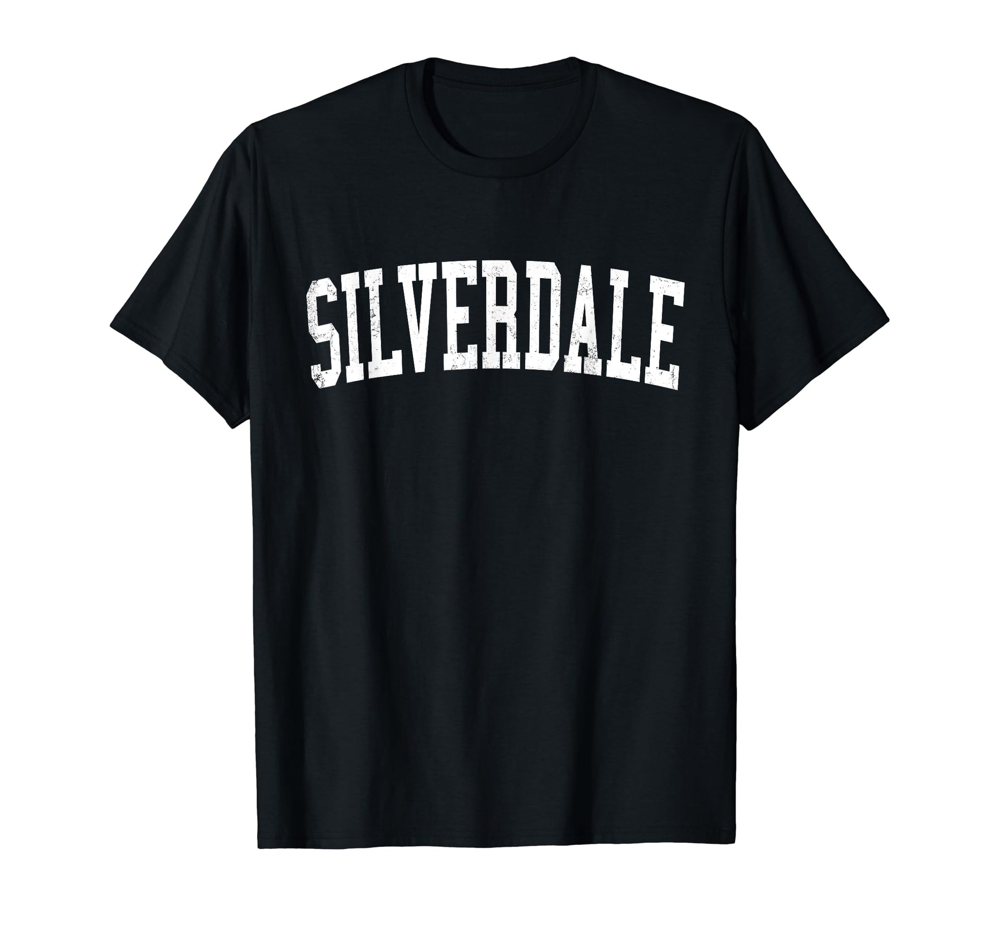 Silverdale Wa Distressed White Varsity T-Shirt - Custom Art Print Unisex - T-Shirt, Sweatshirt, Hoodie