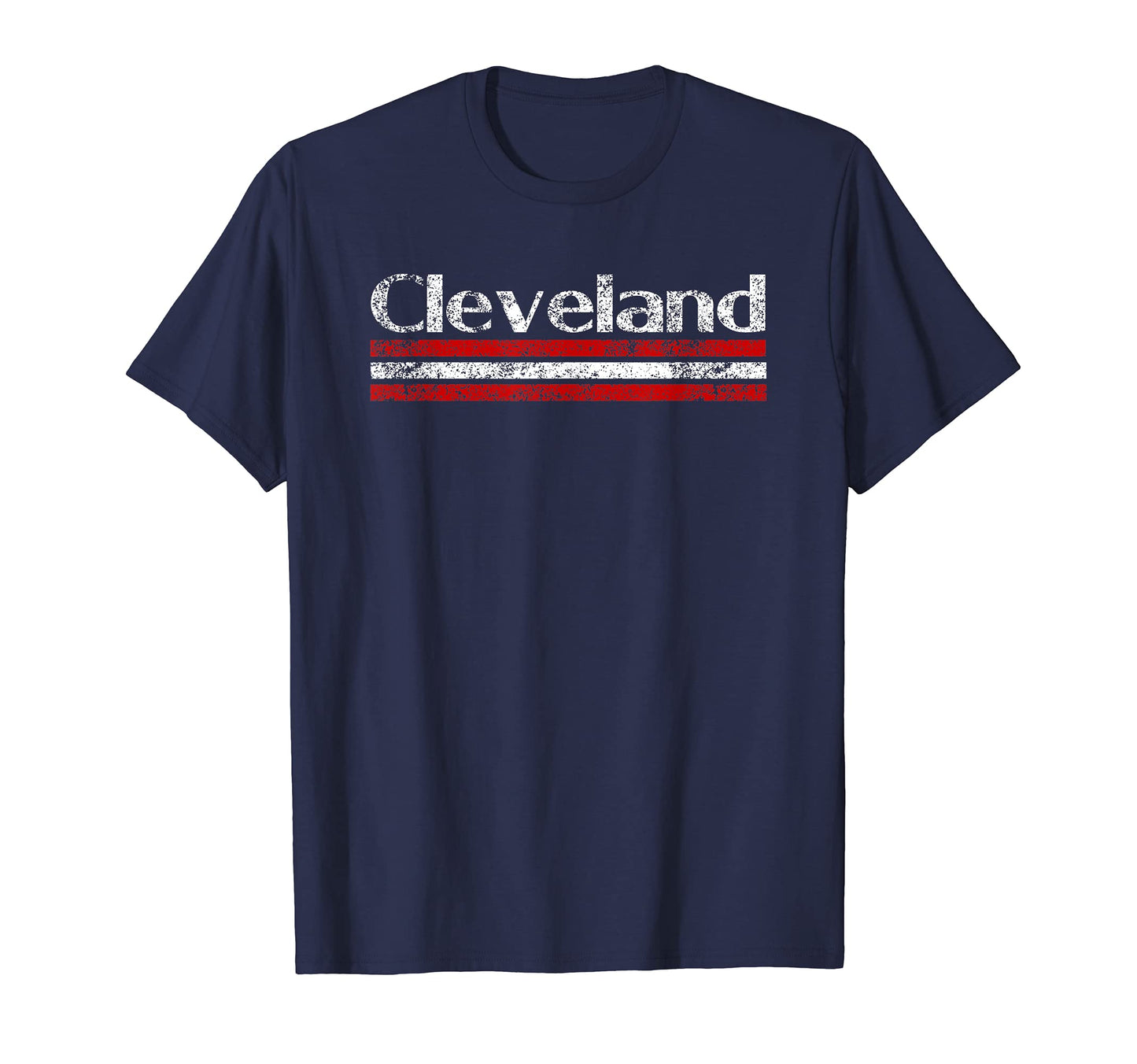 Cleveland Ohio Weathered Stripe T-Shirt - Novelty Apparel for Adults - T-Shirt, Sweatshirt, Hoodie
