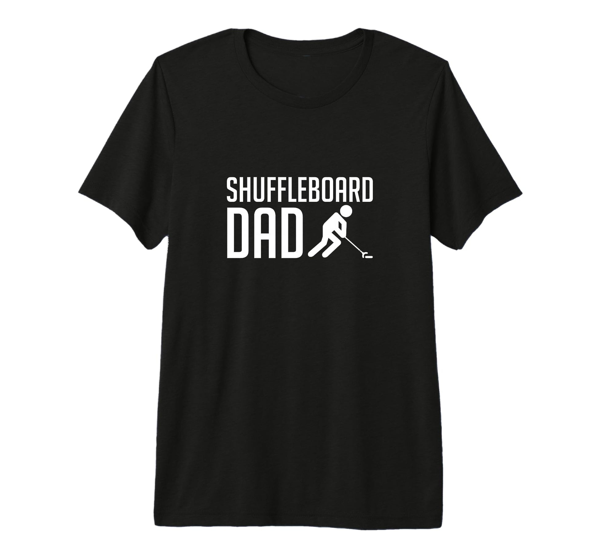 Mens Shuffleboard Dad Player Fathers Day T-Shirt - Custom Art Print Unisex - T-Shirt, Sweatshirt, Hoodie