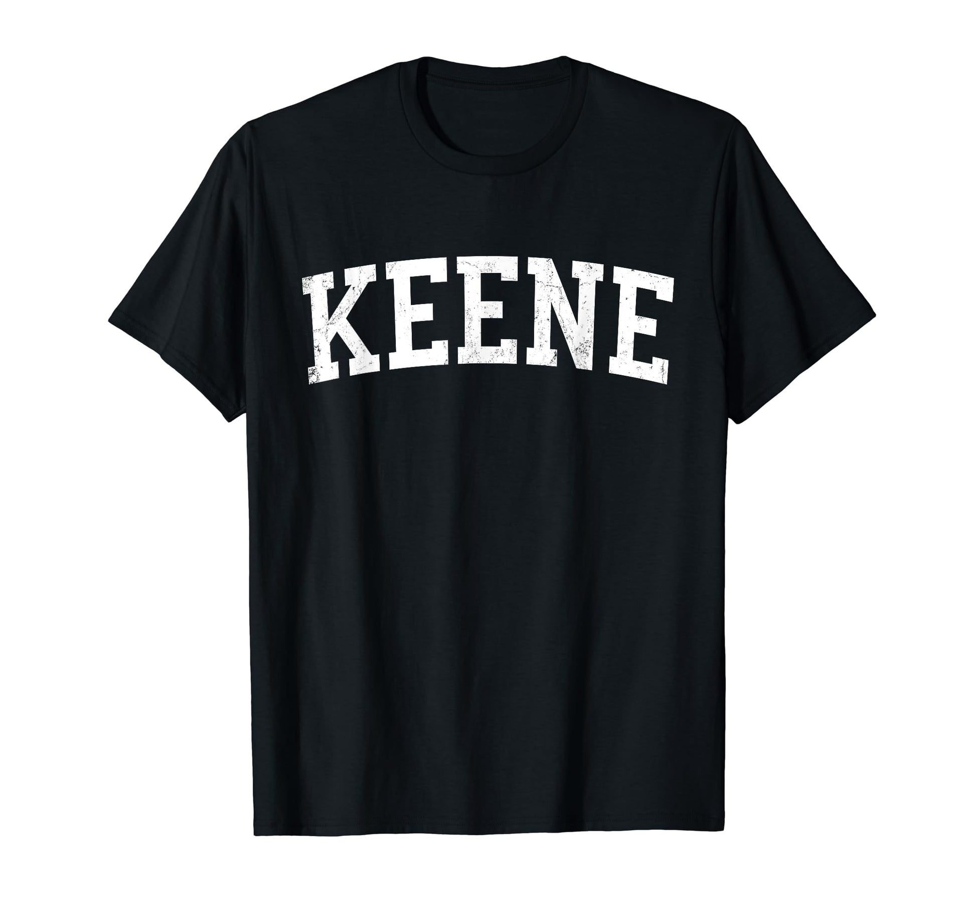 Keene Nh Distressed White Varsity T-Shirt - Streetwear Style Unisex - T-Shirt, Sweatshirt, Hoodie