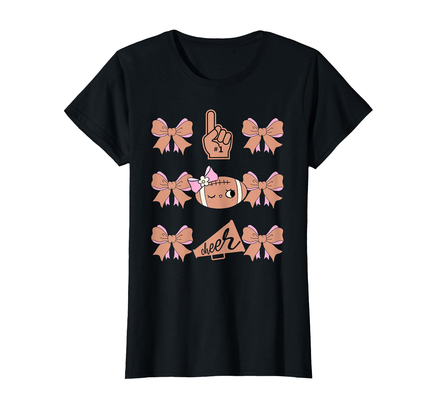 Cheerleader American Football Coquette T-Shirt - Custom Art Print Unisex - T-Shirt, Sweatshirt, Hoodie