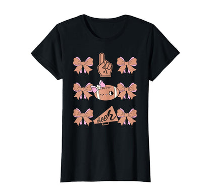 Cheerleader American Football Coquette T-Shirt - Custom Art Print Unisex - T-Shirt, Sweatshirt, Hoodie