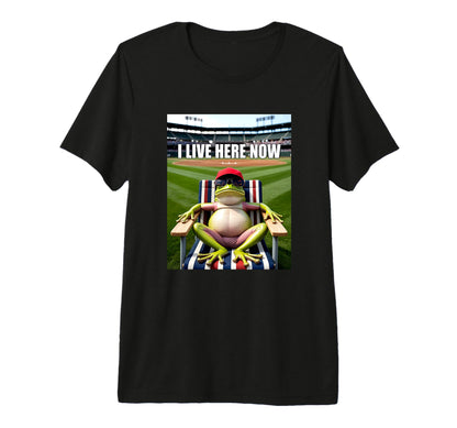 Frog Baseball Mom Dad I Live Here Now T-Shirt - Novelty Apparel Men Women - T-Shirt, Sweatshirt, Hoodie