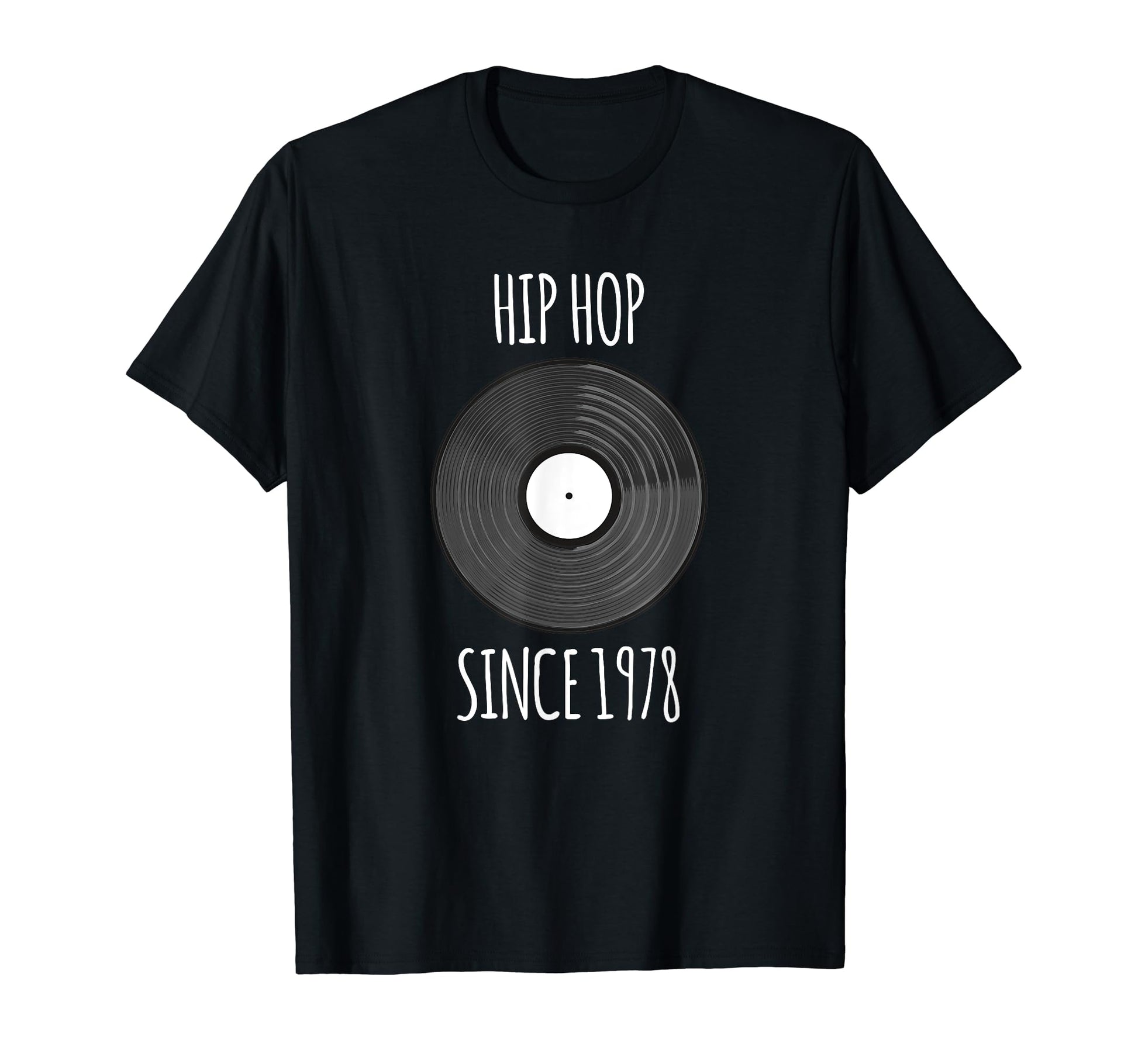 Old School Hip Hop Dj Vinyl Record T-Shirt - Unique Graphic for Adults - T-Shirt, Sweatshirt, Hoodie